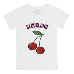 Cleveland Guardians Tiny Turnip  Youth Cherries T-Shirt - White