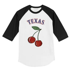 Texas Rangers Tiny Turnip Youth Cherries 3/4-Sleeve Raglan Baseball T-Shirt - White