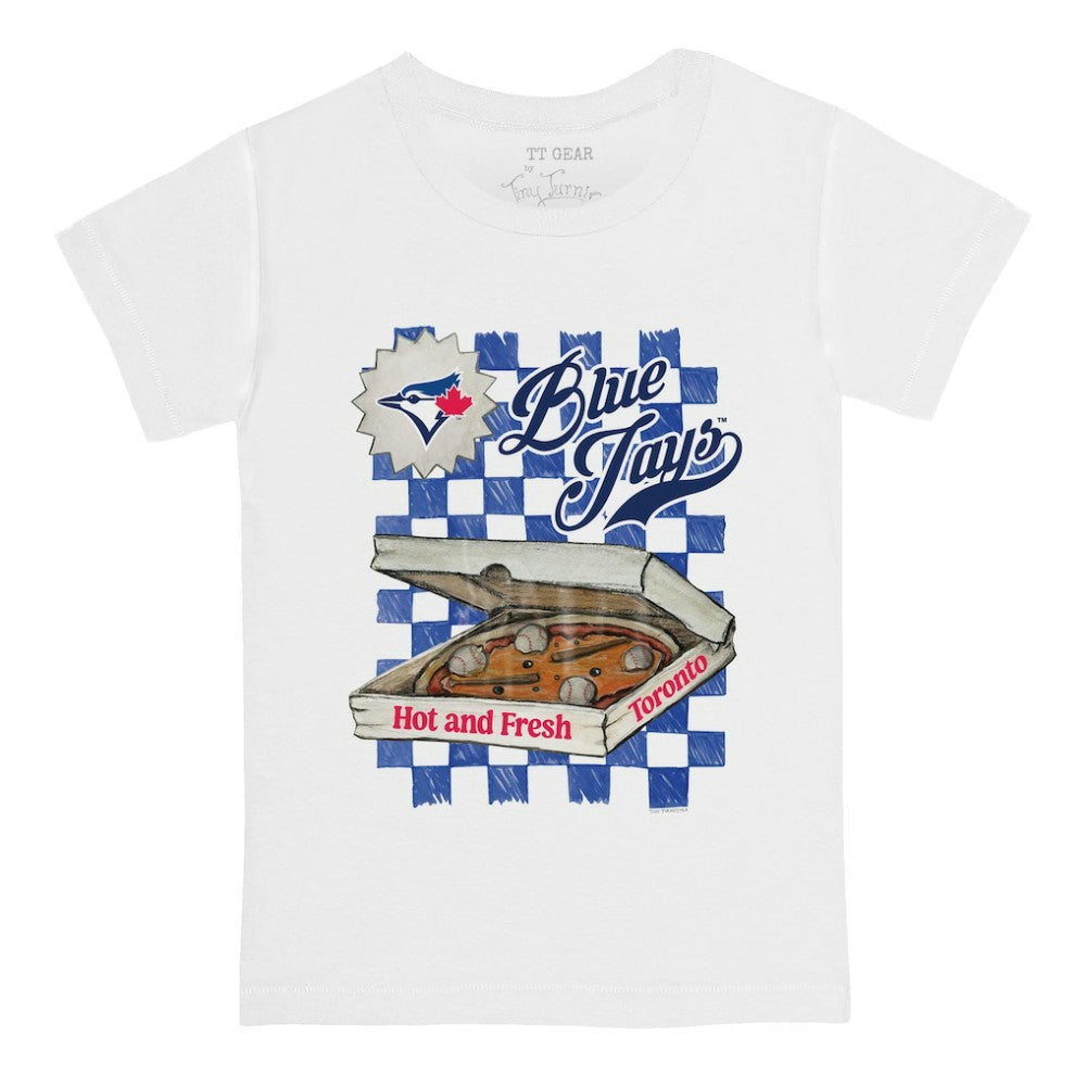 Toronto Blue Jays Tiny Turnip Youth Pizza T-Shirt - White