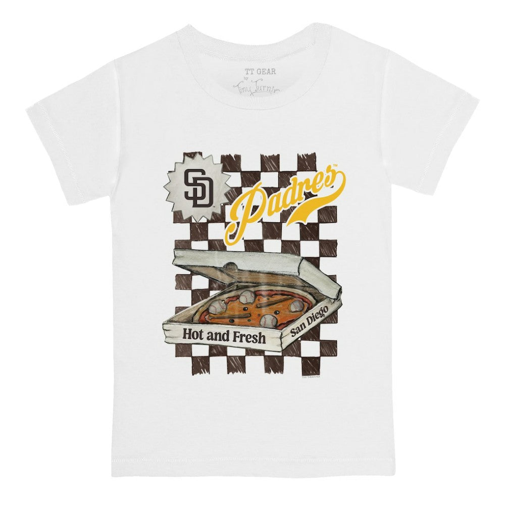 San Diego Padres Tiny Turnip Youth Pizza T-Shirt - White