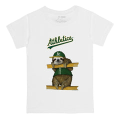 Athletics Tiny Turnip Youth Sloth T-Shirt - White