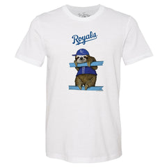 Kansas City Royals Tiny Turnip Unisex Sloth T-Shirt - White