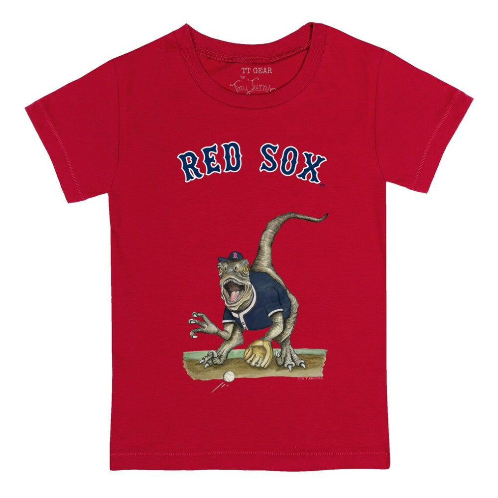 Boston Red Sox Tiny Turnip Youth Velociraptor T-Shirt - Red