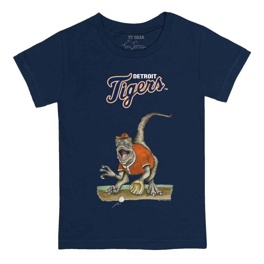 Detroit Tigers Tiny Turnip Youth Velociraptor T-Shirt - Navy