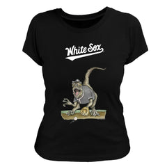 Chicago White Sox Tiny Turnip Women's Velociraptor T-Shirt - Black