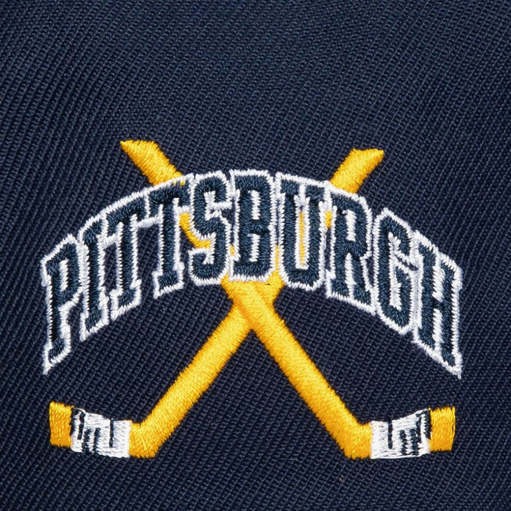 Pittsburgh Penguins Mitchell & Ness x Just Don Wave Script Pro Strapback Hat