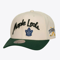 Toronto Maple Leafs Mitchell & Ness x Just Don Wave Script Pro Strapback Hat