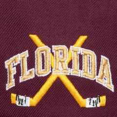 Florida Panthers Mitchell & Ness x Just Don Wave Script Pro Strapback Hat