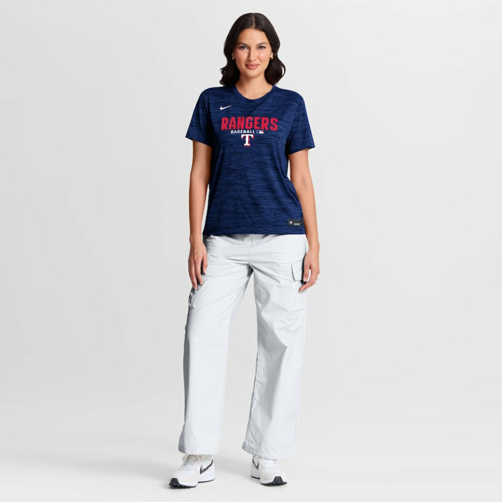 Texas Rangers Women's Authentic Collection Velocity Dri-FIT T-Shirt - Royal | Nike