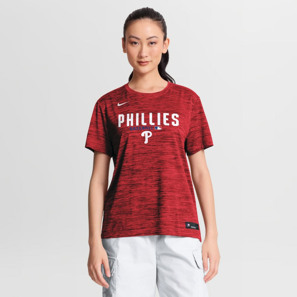Philadelphia Phillies Women's Authentic Collection Velocity Dri-FIT T-Shirt - Red | Nike