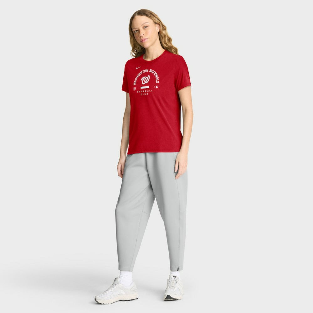 Washington Nationals Women's Authentic Collection Early Work Tri-Blend Dri-FIT T-Shirt - Red | Nike
