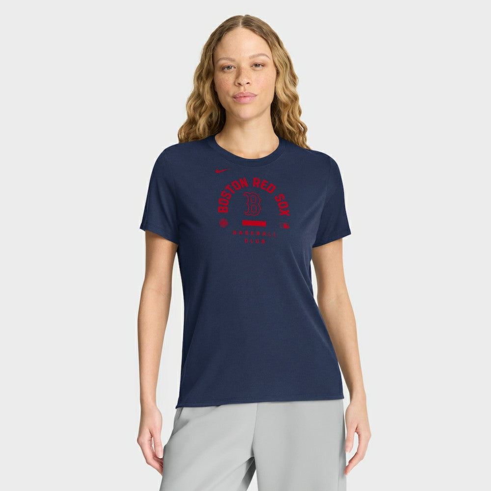 Boston Red Sox Women's Authentic Collection Early Work Tri-Blend Dri-FIT T-Shirt - Navy | Nike