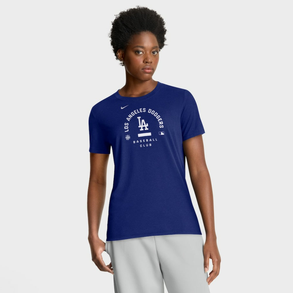 Los Angeles Dodgers Women's Authentic Collection Early Work Tri-Blend Dri-FIT T-Shirt - Royal | Nike