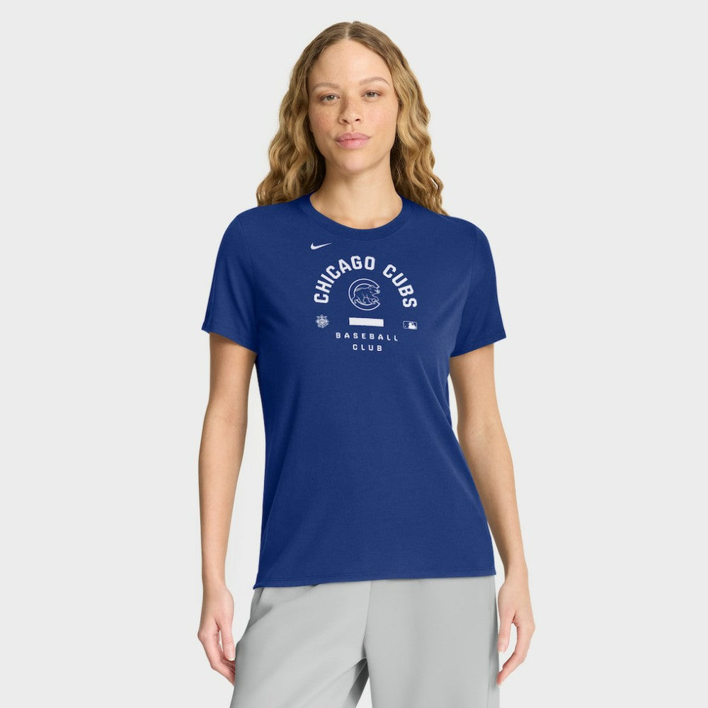 Chicago Cubs Women's Authentic Collection Early Work Tri-Blend Dri-FIT T-Shirt - Royal | Nike