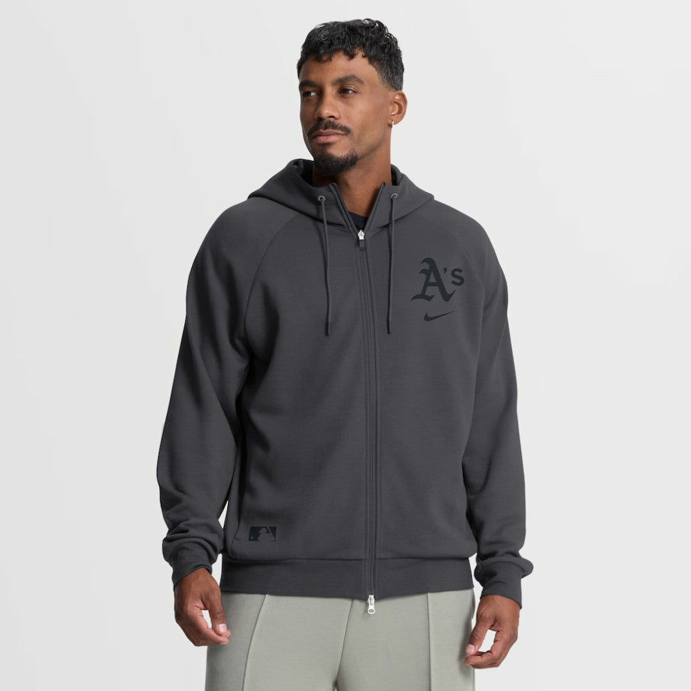 Athletics Authentic Collection Player Raglan Dri-FIT Full-Zip Hoodie - Anthracite | Nike