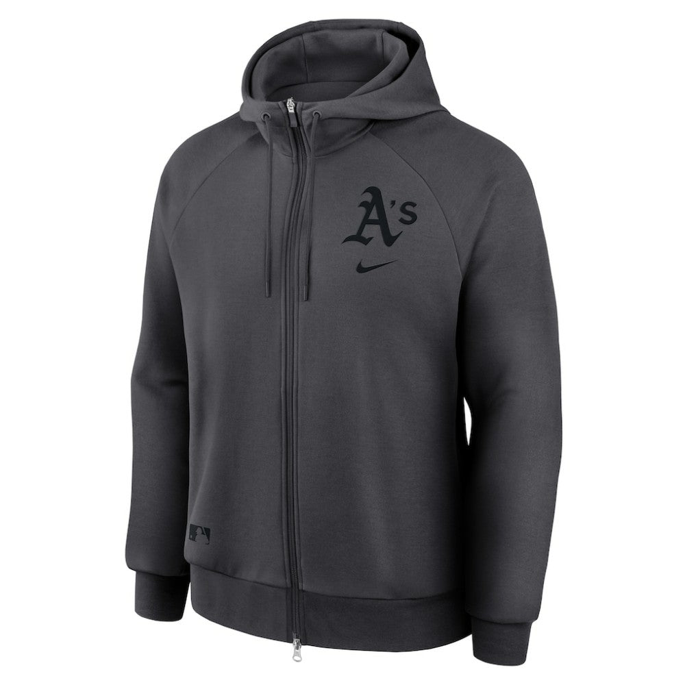 Athletics Authentic Collection Player Raglan Dri-FIT Full-Zip Hoodie - Anthracite | Nike