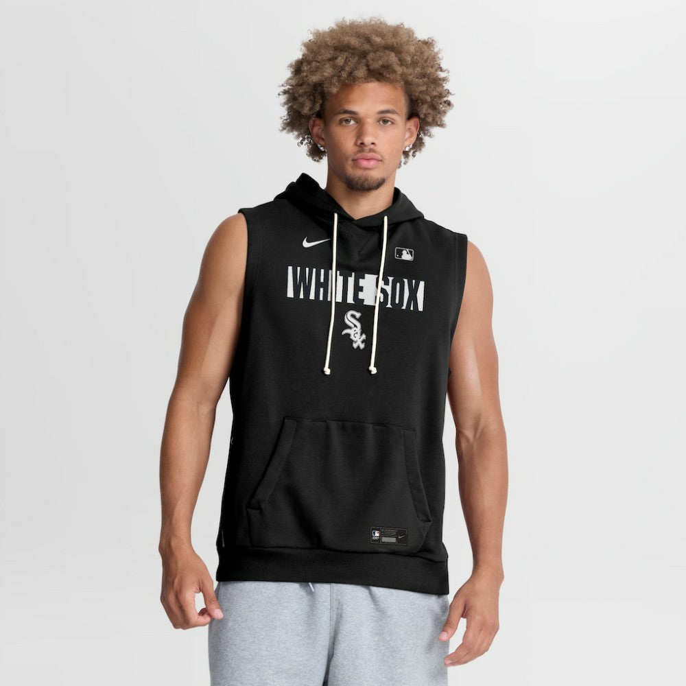 Chicago White Sox Authentic Collection Standard Issue Dri-FIT Sleeveless Hoodie - Black | Nike
