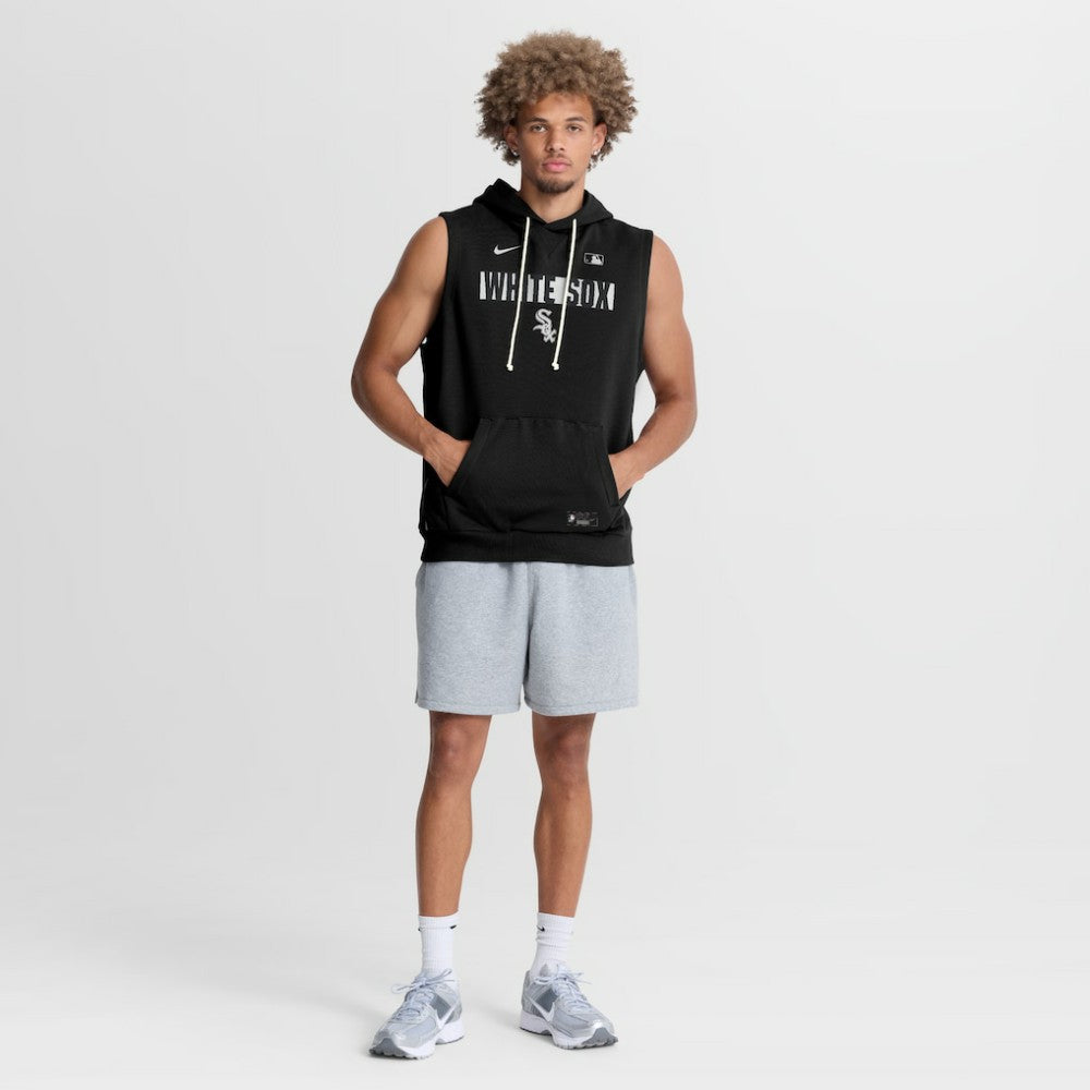 Chicago White Sox Authentic Collection Standard Issue Dri-FIT Sleeveless Hoodie - Black | Nike