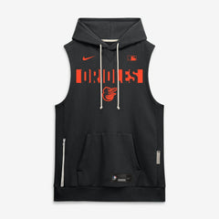 Baltimore Orioles Authentic Collection Standard Issue Dri-FIT Sleeveless Hoodie - Black | Nike