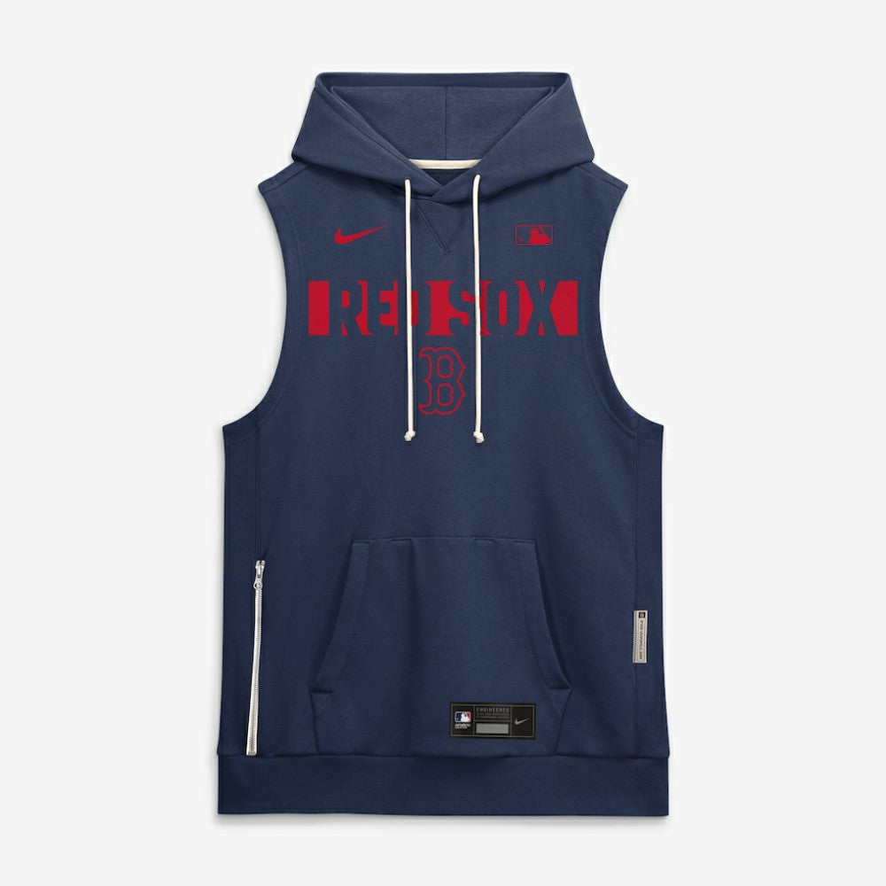 Boston Red Sox Authentic Collection Standard Issue Dri-FIT Sleeveless Hoodie - Navy | Nike