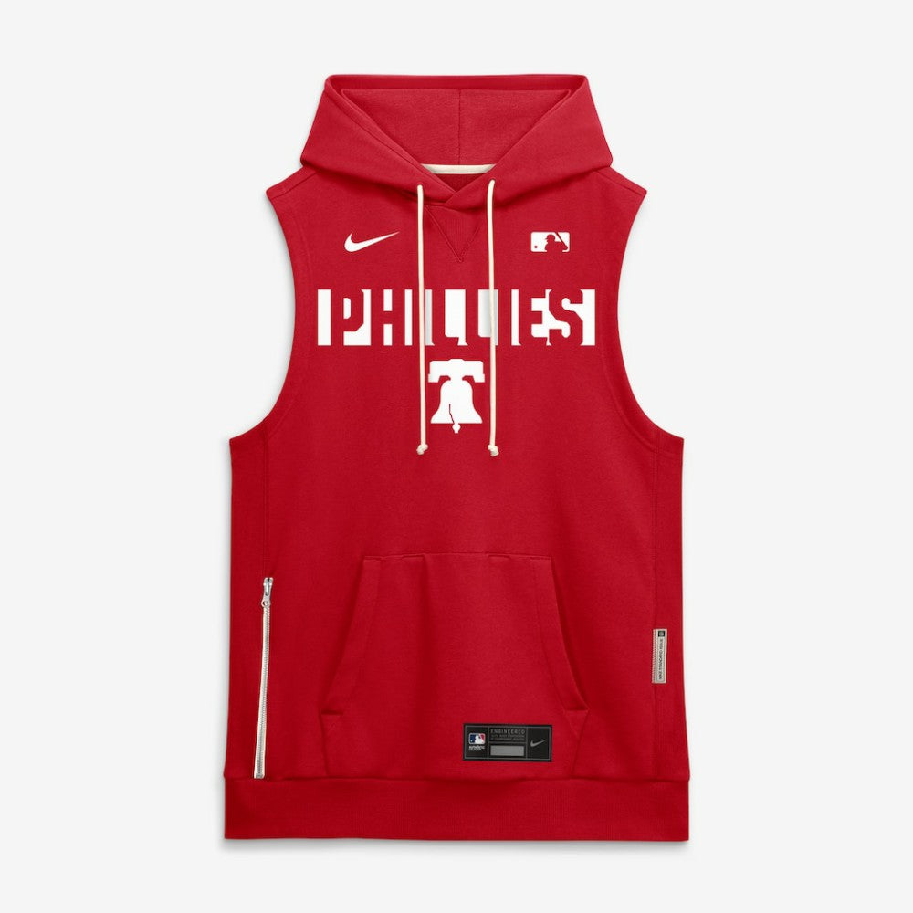 Philadelphia Phillies Authentic Collection Standard Issue Dri-FIT Sleeveless Hoodie - Red | Nike
