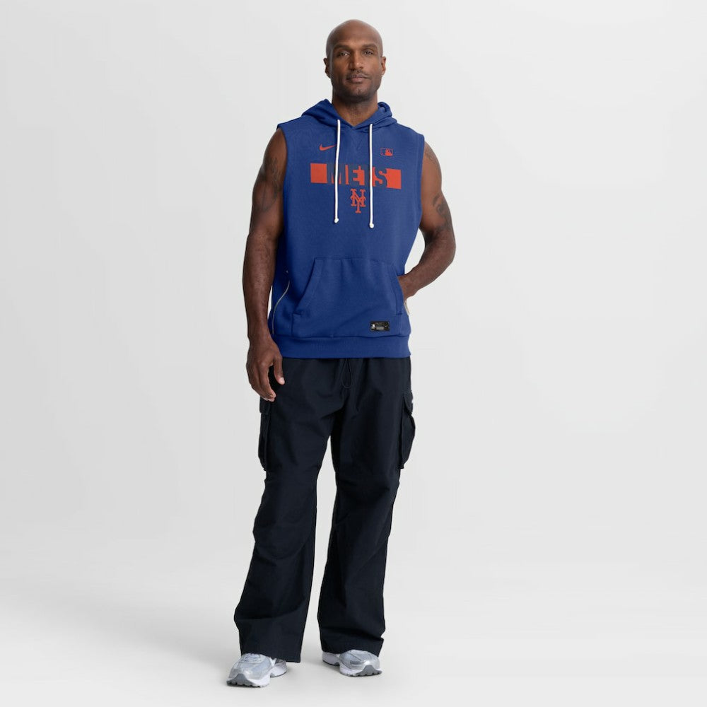 New York Mets Authentic Collection Standard Issue Dri-FIT Sleeveless Hoodie - Royal | Nike