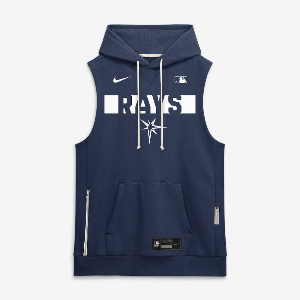 Tampa Bay Rays Authentic Collection Standard Issue Dri-FIT Sleeveless Hoodie - Navy | Nike