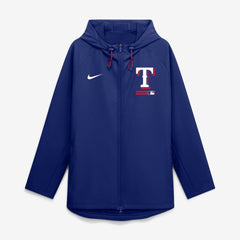 Texas Rangers Authentic Collection Raglan Therma-FIT Full-Zip Hooded Jacket - Royal | Nike