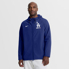 Los Angeles Dodgers Authentic Collection Raglan Therma-FIT Full-Zip Hooded Jacket - Royal | Nike