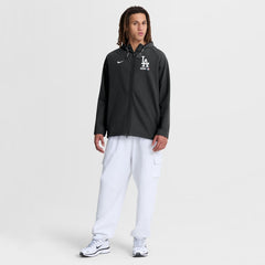 Los Angeles Dodgers Authentic Collection Raglan Therma-FIT Full-Zip Hooded Jacket - Black | Nike