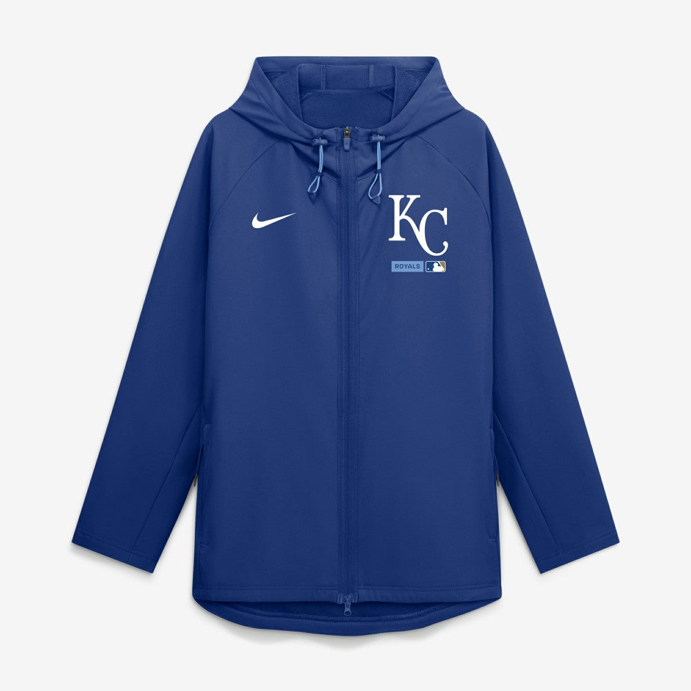 Kansas City Royals Authentic Collection Raglan Therma-FIT Full-Zip Hooded Jacket - Royal | Nike