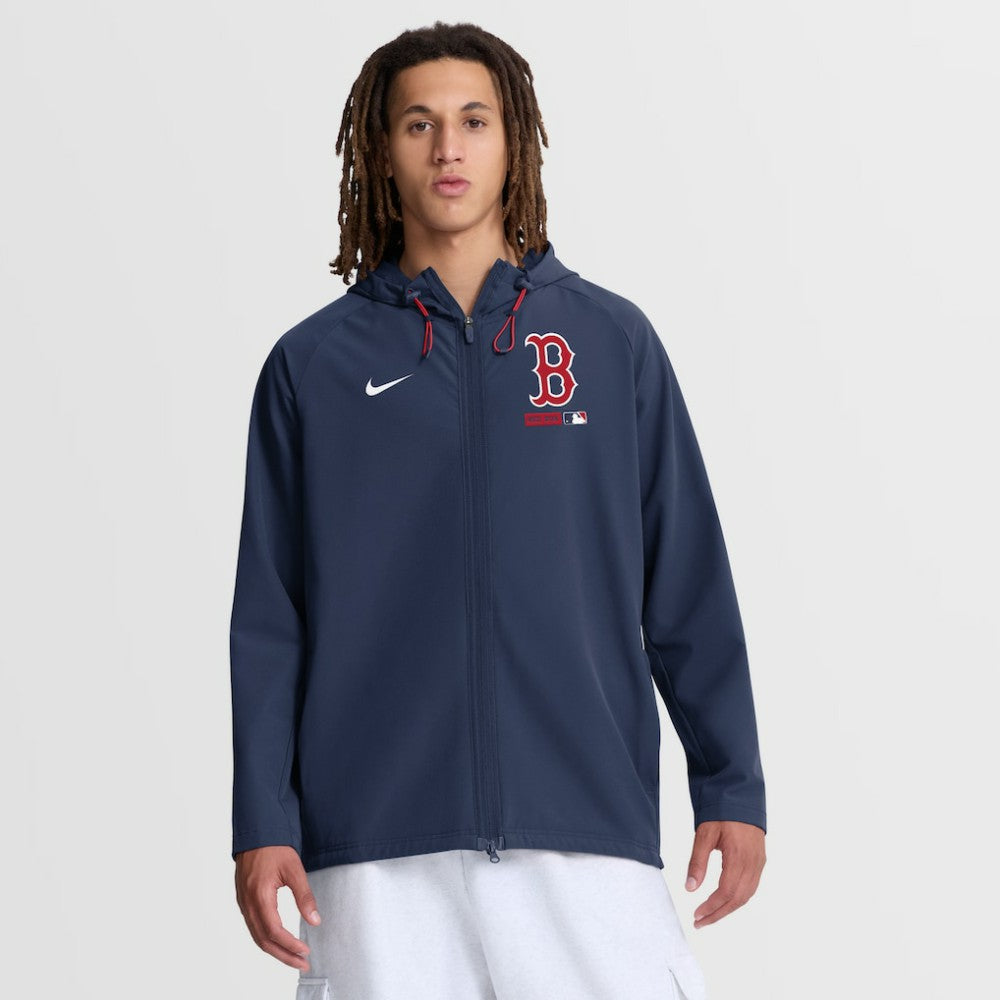 Boston Red Sox Authentic Collection Raglan Therma-FIT Full-Zip Hooded Jacket - Navy | Nike