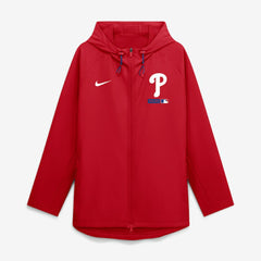 Philadelphia Phillies Authentic Collection Raglan Therma-FIT Full-Zip Hooded Jacket - Red | Nike