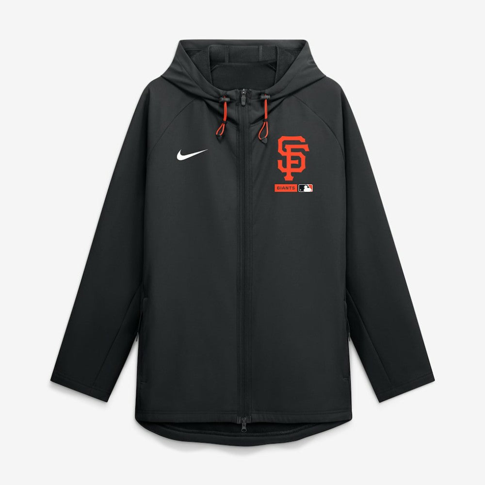 San Francisco Giants Authentic Collection Raglan Therma-FIT Full-Zip Hooded Jacket - Black | Nike