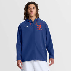 New York Mets Authentic Collection Raglan Therma-FIT Full-Zip Hooded Jacket - Royal | Nike