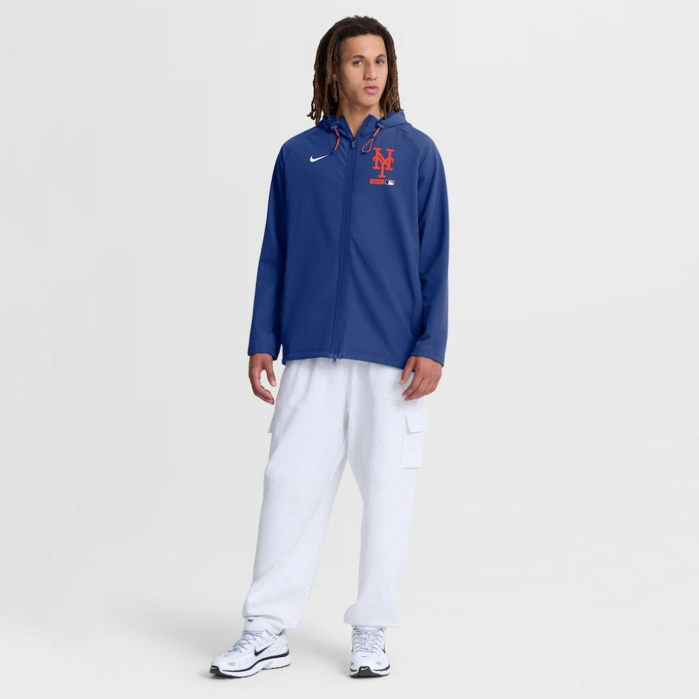 New York Mets Authentic Collection Raglan Therma-FIT Full-Zip Hooded Jacket - Royal | Nike