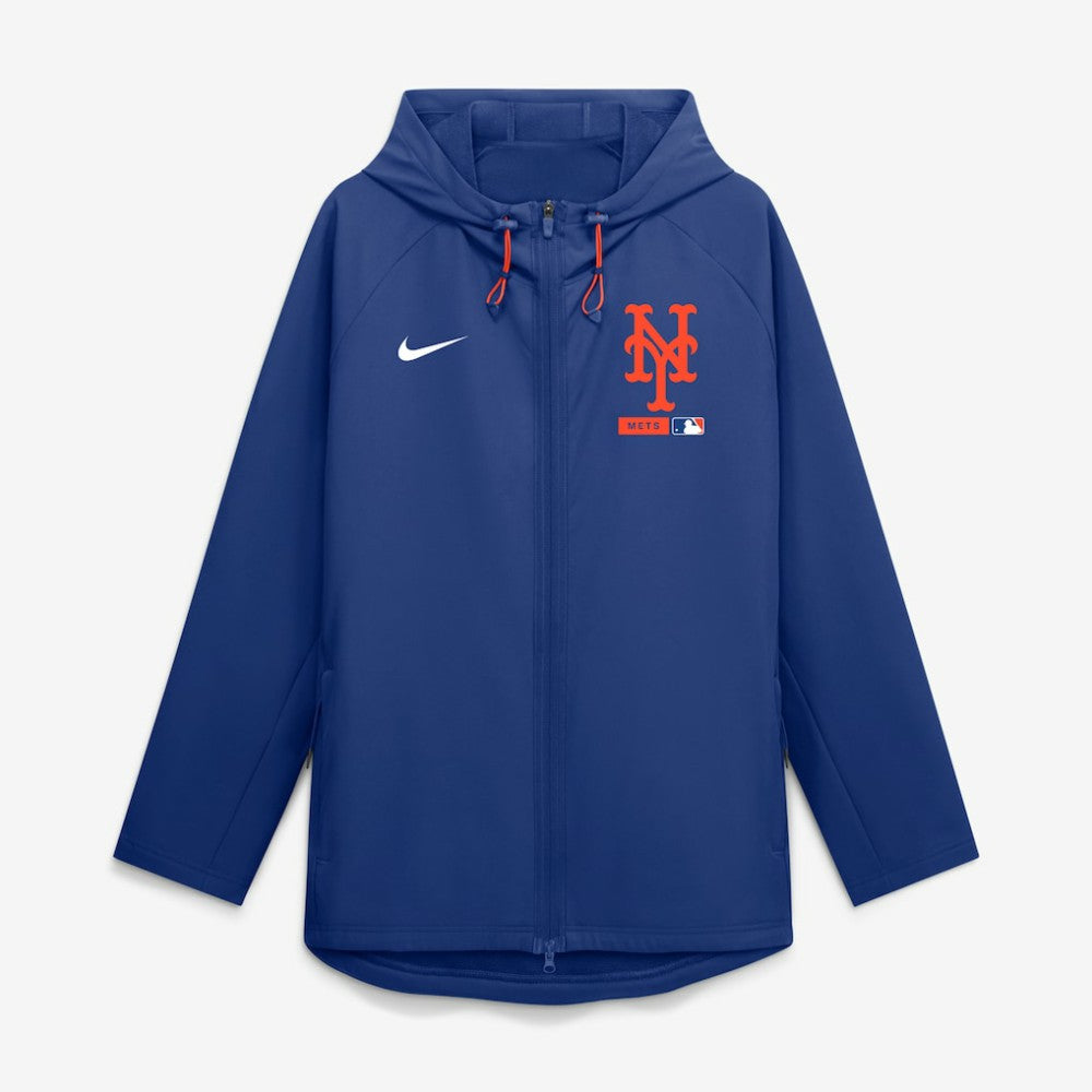 New York Mets Authentic Collection Raglan Therma-FIT Full-Zip Hooded Jacket - Royal | Nike