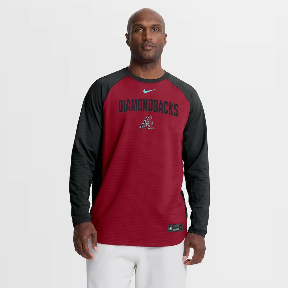 Arizona Diamondbacks Authentic Collection Raglan Dri-FIT Sweatshirt - Red | Nike
