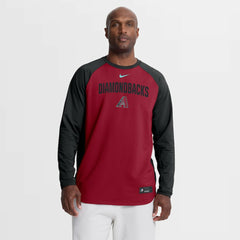 Arizona Diamondbacks Authentic Collection Raglan Dri-FIT Sweatshirt - Red | Nike