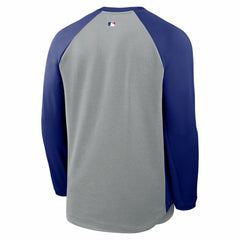 Los Angeles Dodgers Authentic Collection Raglan Dri-FIT Sweatshirt - Heather Charcoal | Nike