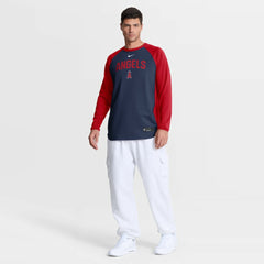 Los Angeles Angels Authentic Collection Raglan Dri-FIT Sweatshirt - Navy | Nike