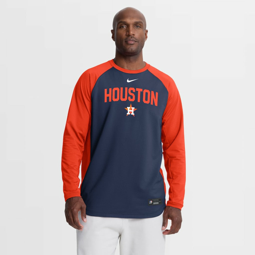 Houston Astros Authentic Collection Raglan Dri-FIT Sweatshirt - Navy | Nike