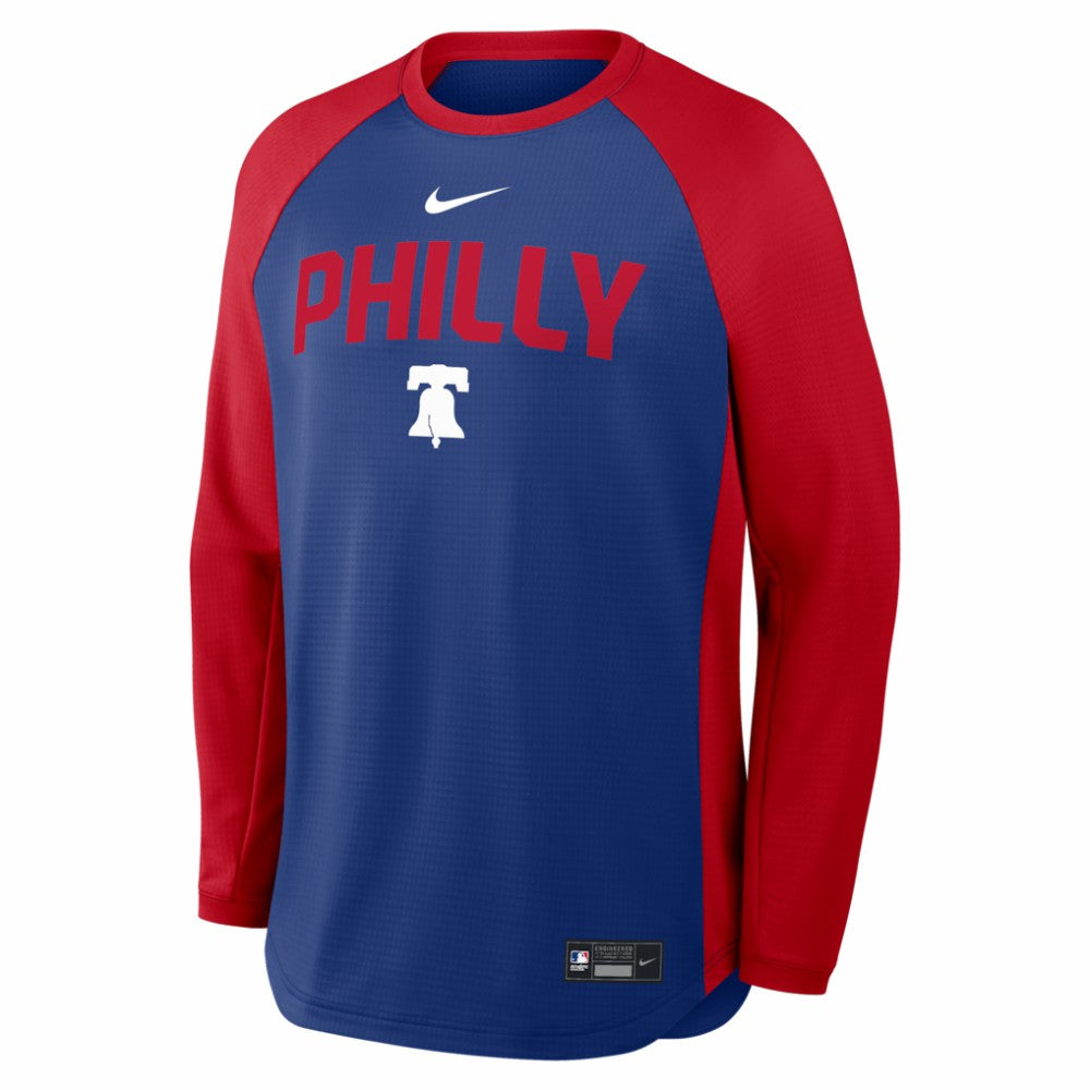 Philadelphia Phillies Authentic Collection Raglan Dri-FIT Sweatshirt - Royal | Nike