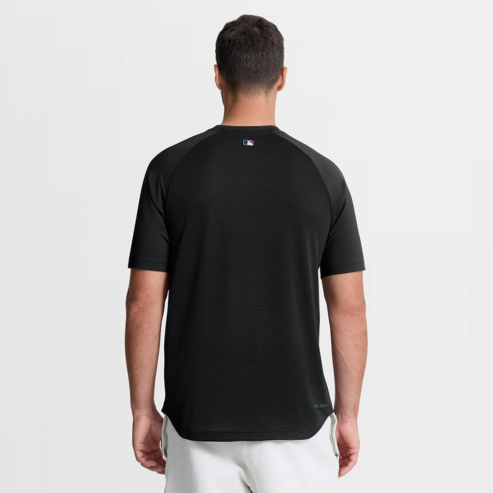 Los Angeles Dodgers Authentic Collection Batting Practice Pre-Game Raglan Dri-FIT Top - Black | Nike