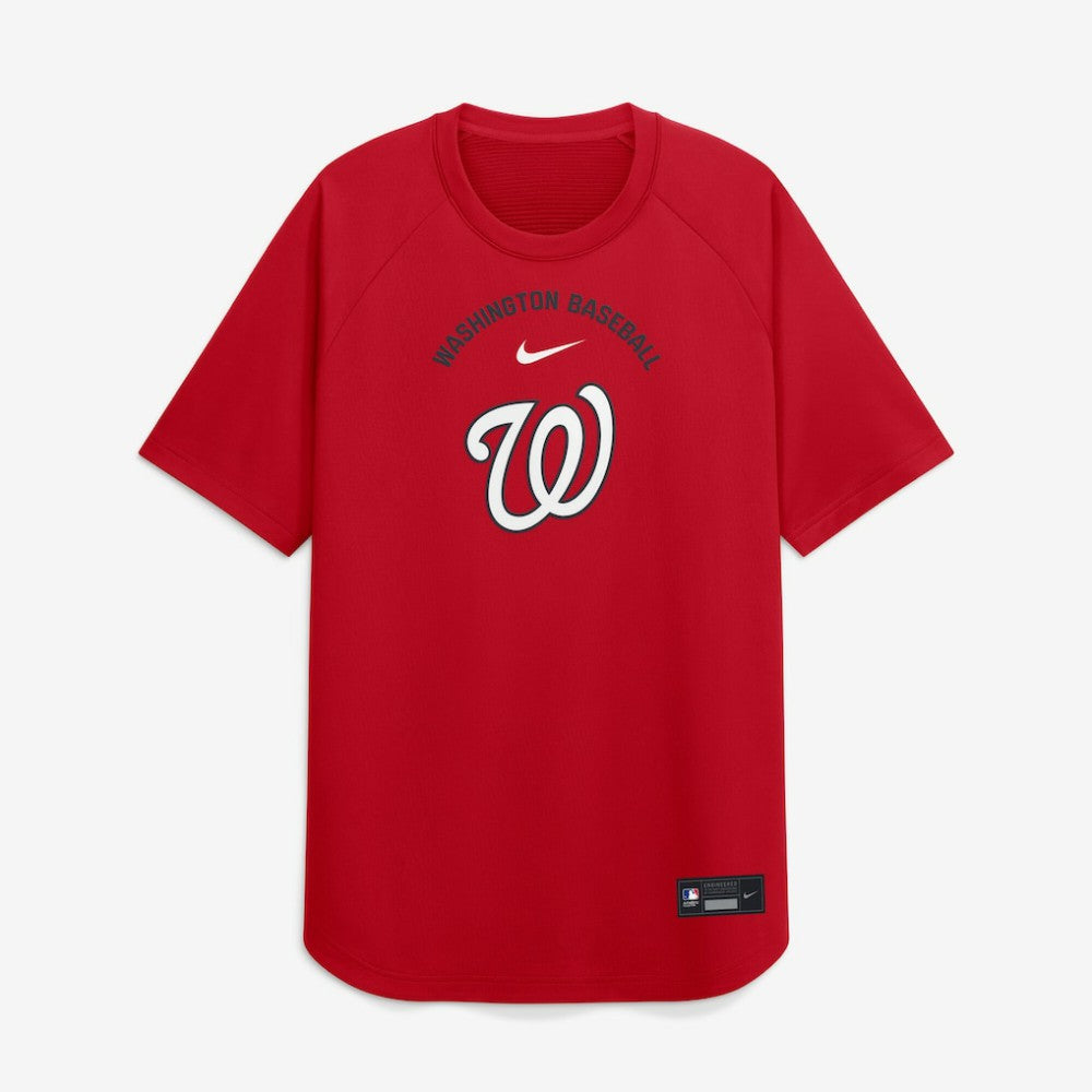 Washington Nationals Authentic Collection Batting Practice Pre-Game Raglan Dri-FIT Top - Red | Nike