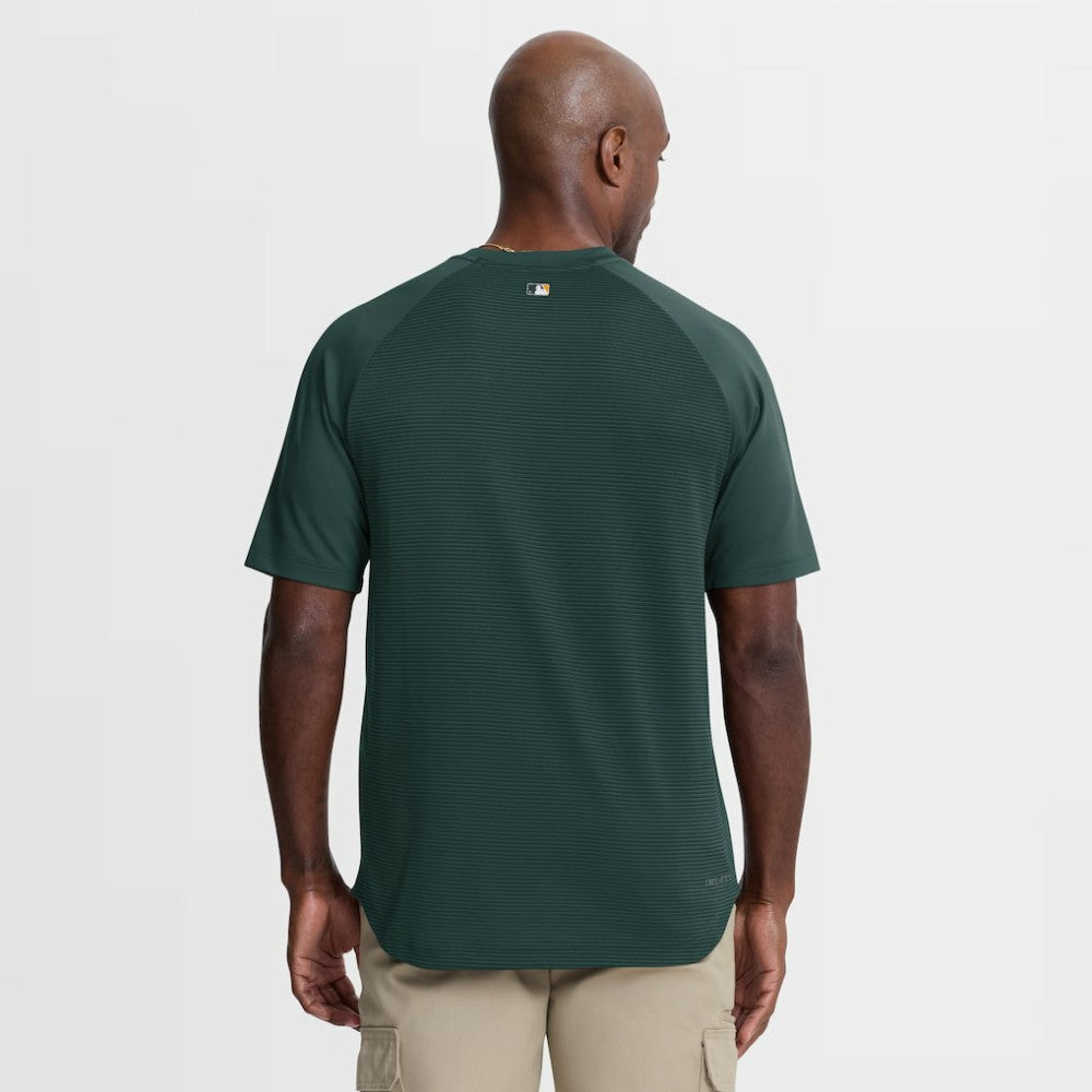 Athletics Authentic Collection Batting Practice Pre-Game Raglan Dri-FIT Top - Green | Nike
