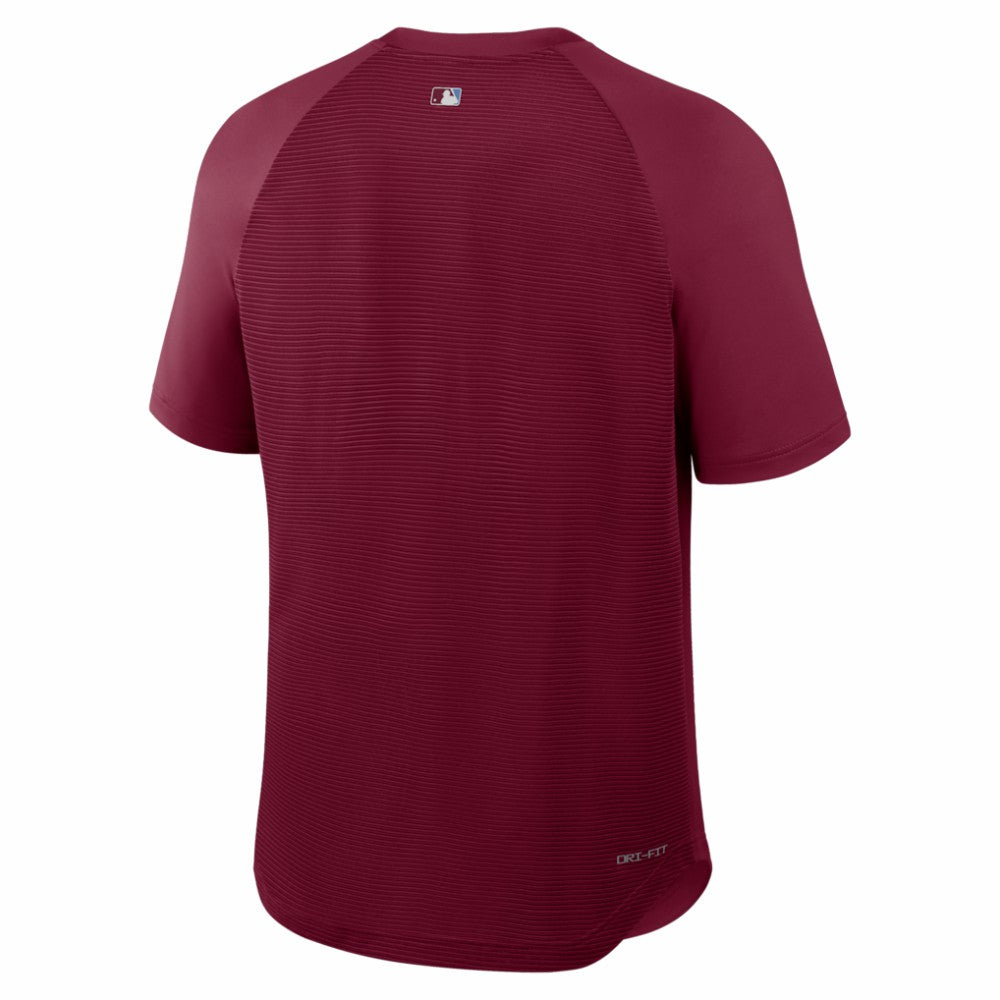Philadelphia Phillies Authentic Collection Batting Practice Pre-Game Raglan Dri-FIT Top - Burgundy | Nike