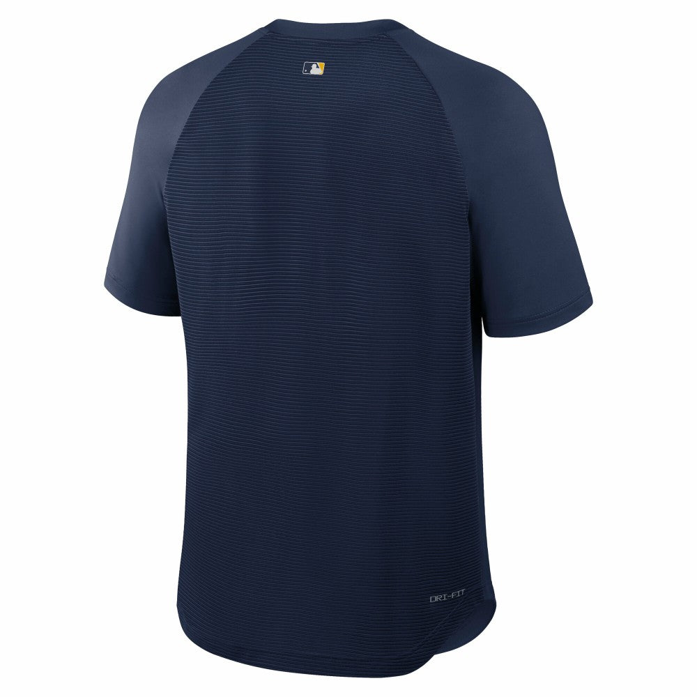 Milwaukee Brewers Authentic Collection Batting Practice Pre-Game Raglan Dri-FIT Top - Navy | Nike