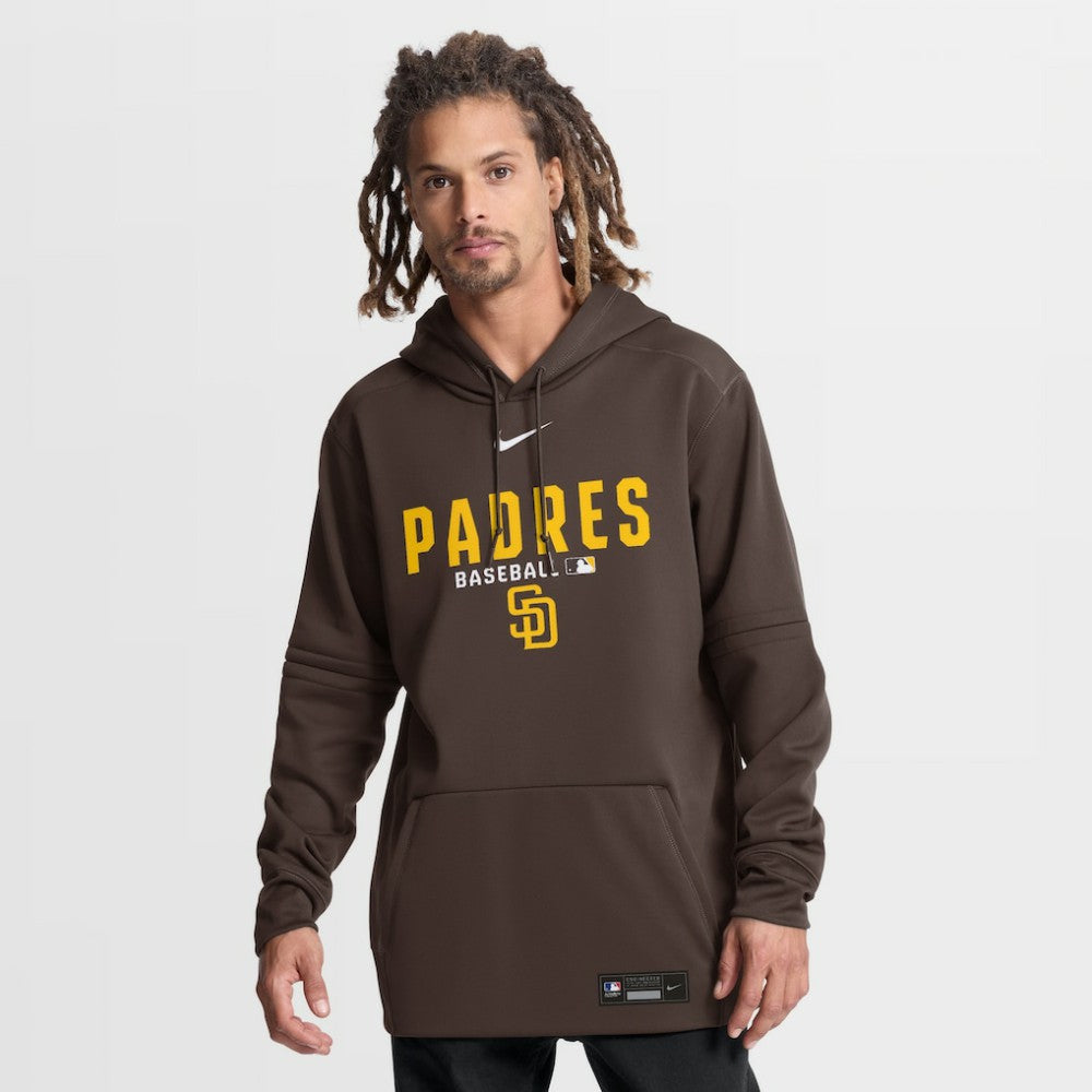 San Diego Padres Authentic Collection Therma-FIT Hoodie - Brown | Nike
