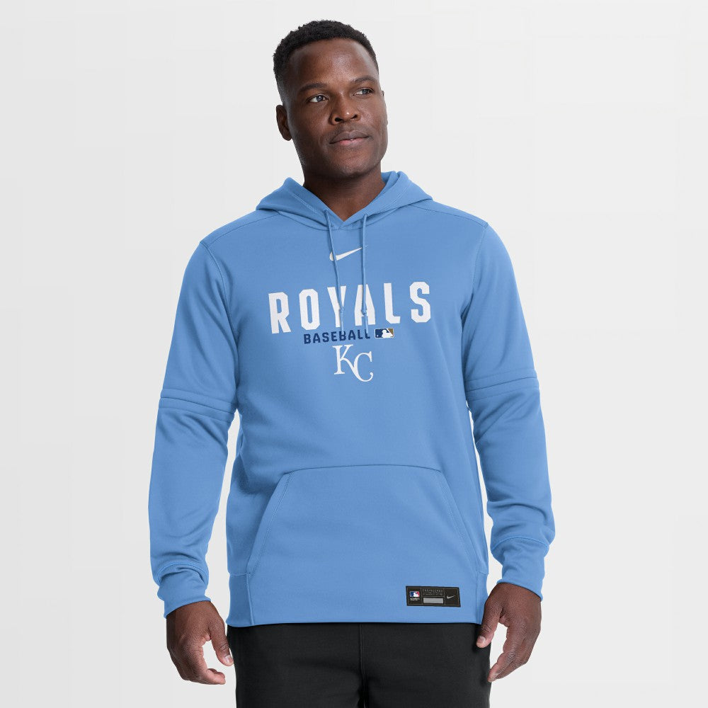 Kansas City Royals Authentic Collection Therma-FIT Hoodie - Light Blue | Nike